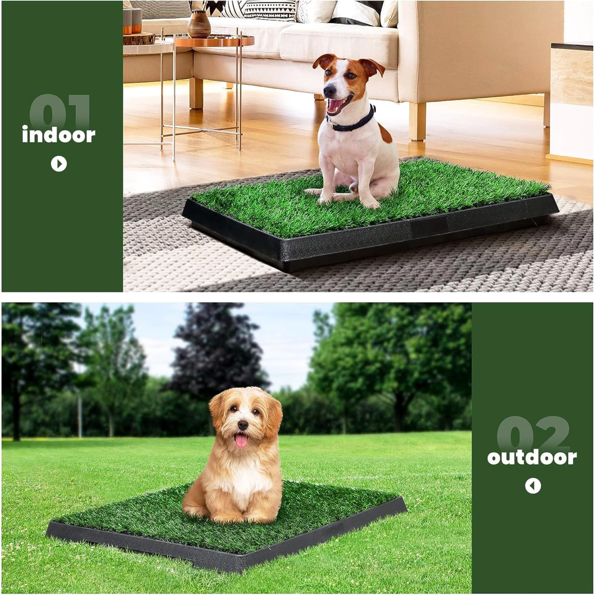 Dog Grass Pad with Tray X3318