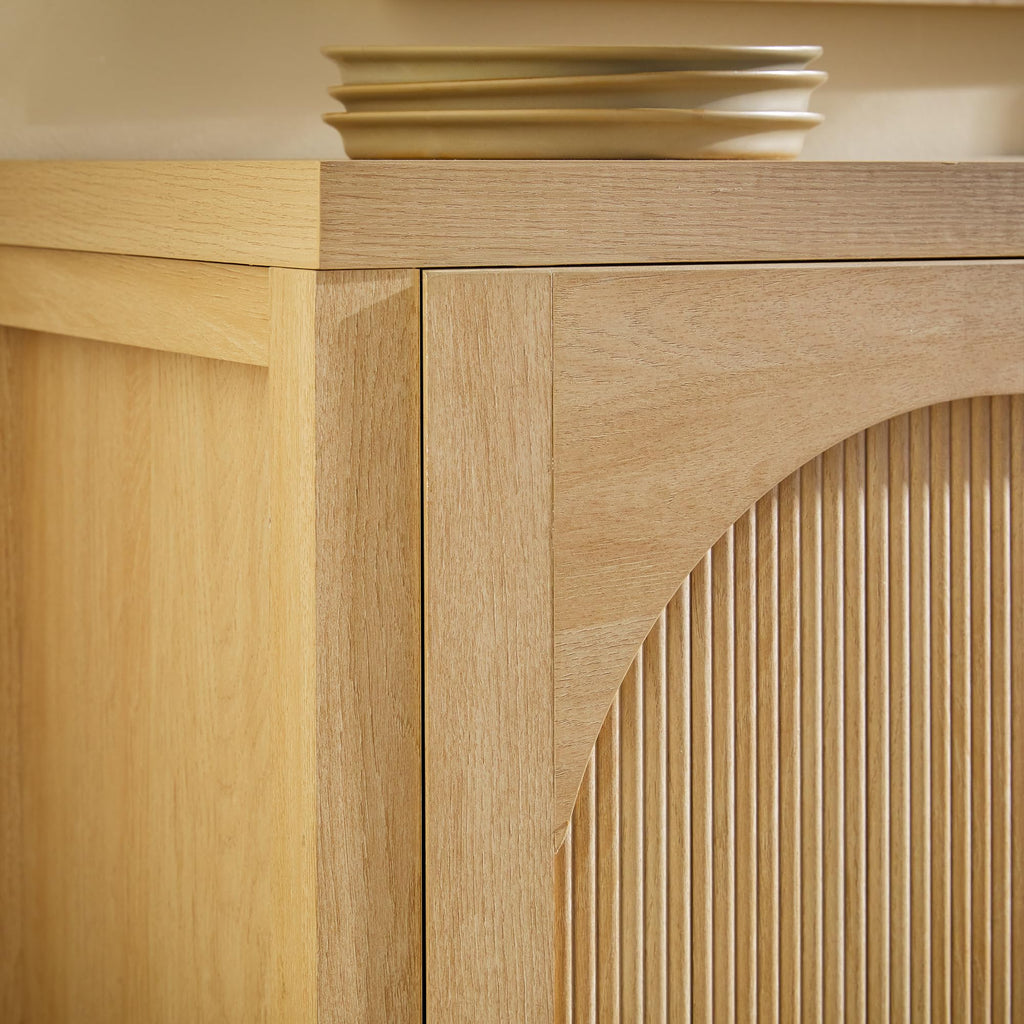 70 Inch Coastal Oak Sideboard Buffet A697
