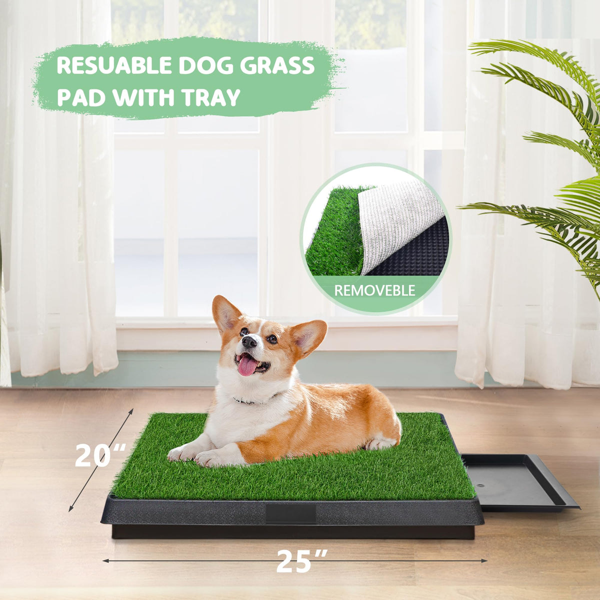 Dog Grass Pad with Tray X3318