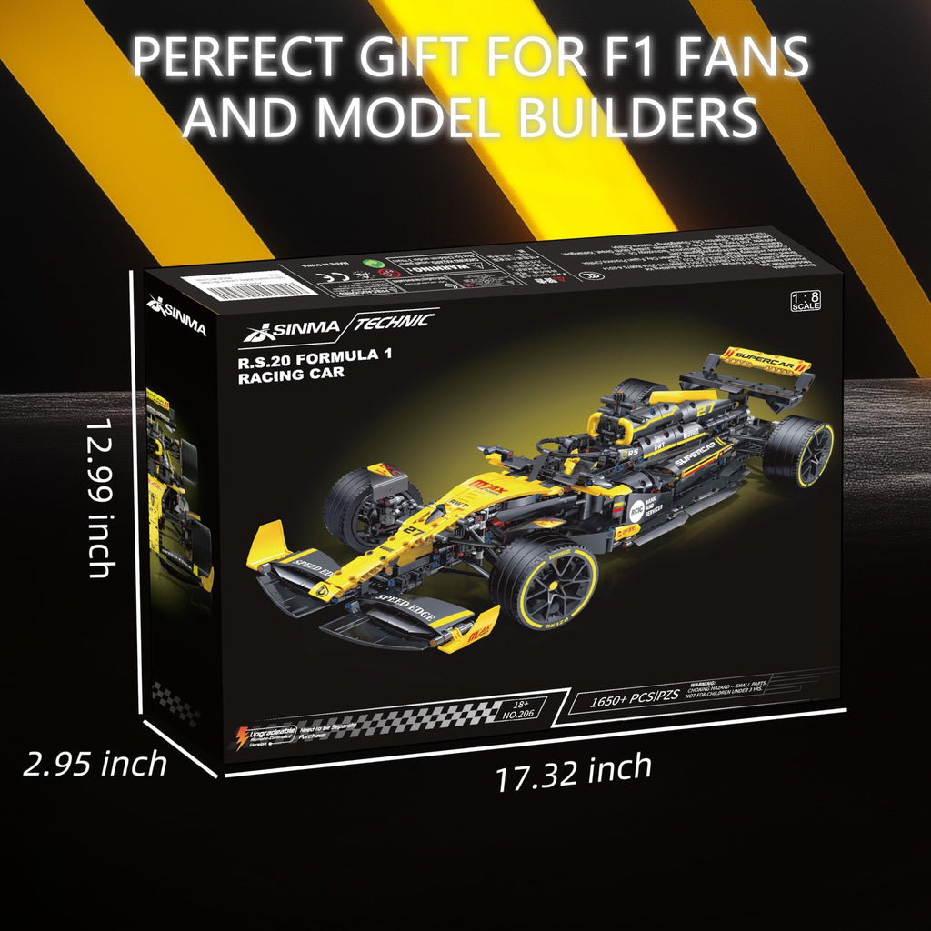 1:8 Scale 1650+ PCS Racing Car Building Kit K6826
