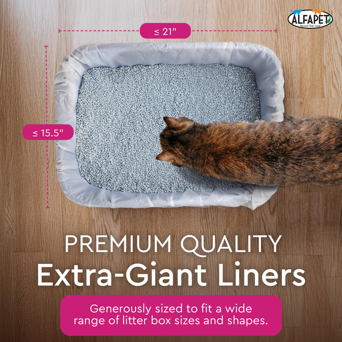 Elastic Cat Litter Box Liners Extra Giant 10 Count L27556