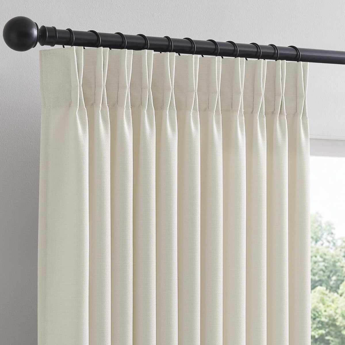 70 Inch Pinch Pleated Semi Sheer Curtains K891