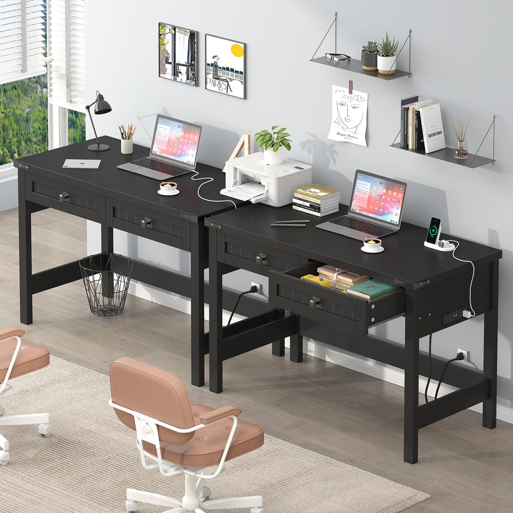 39 Inch Small Computer Desk with Drawers T3305
