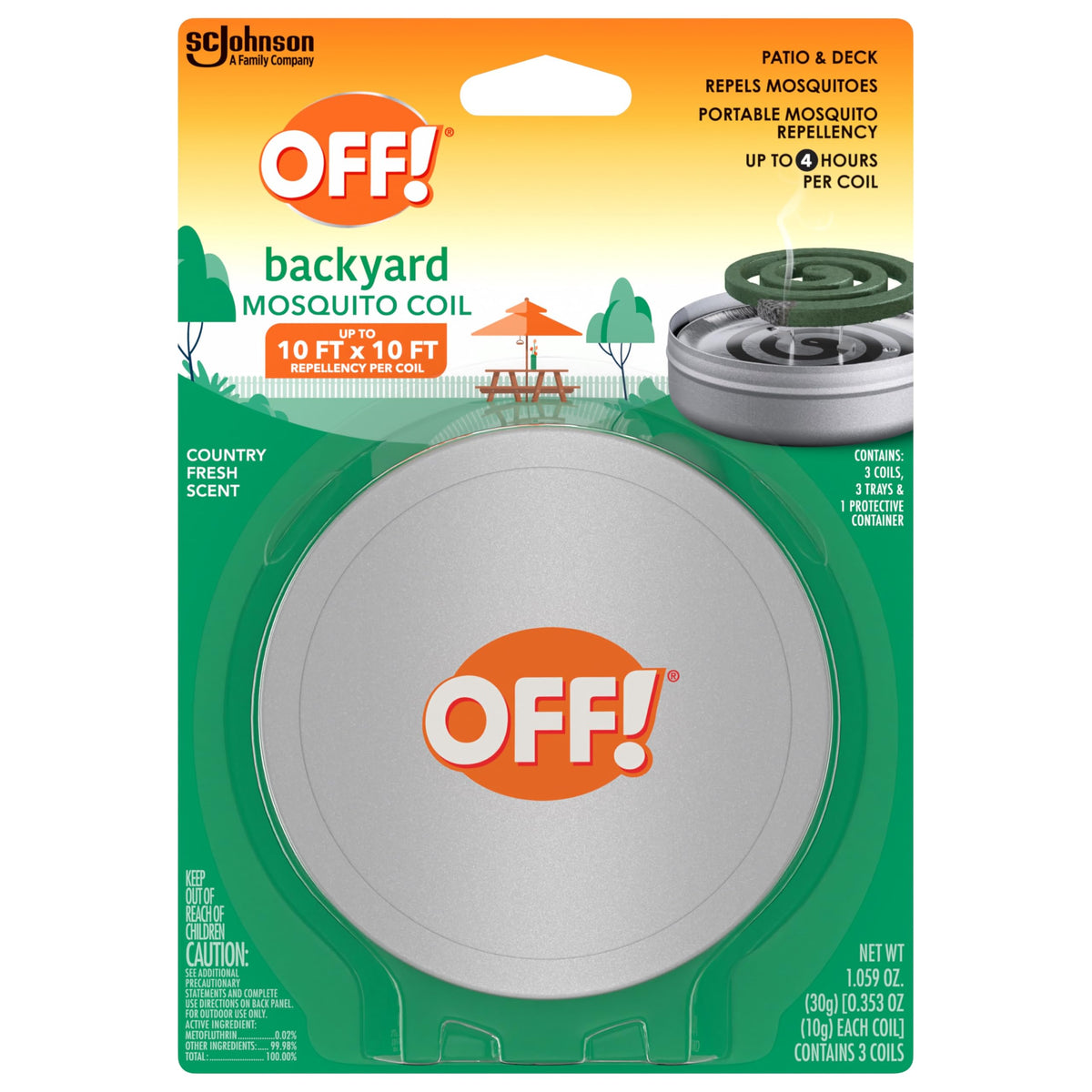 Outdoor Mosquito Repellent Coil Starter Pack Country Fresh Scent 3 Piece G196039