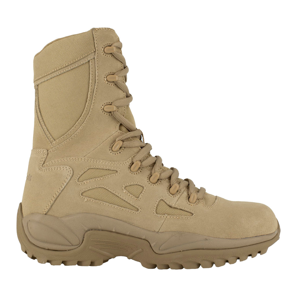 Desert Tan Safety Toe 8" Side Zipper Tactical Boot F12325