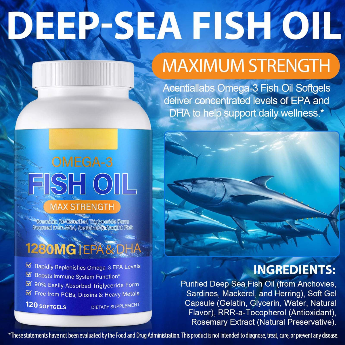 Fish Oil Omega 3 Softgels 120 Softgels Y9371