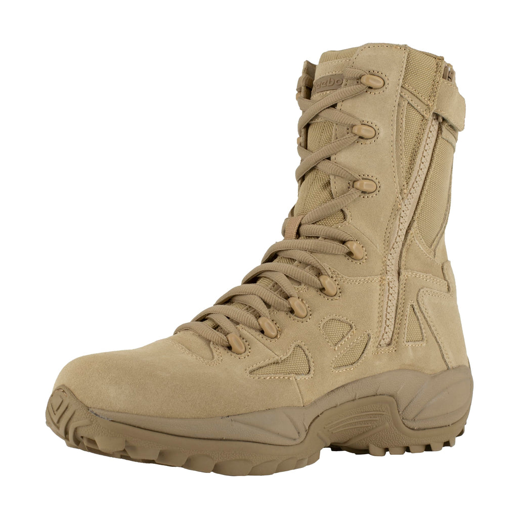 Desert Tan Safety Toe 8" Side Zipper Tactical Boot F12325