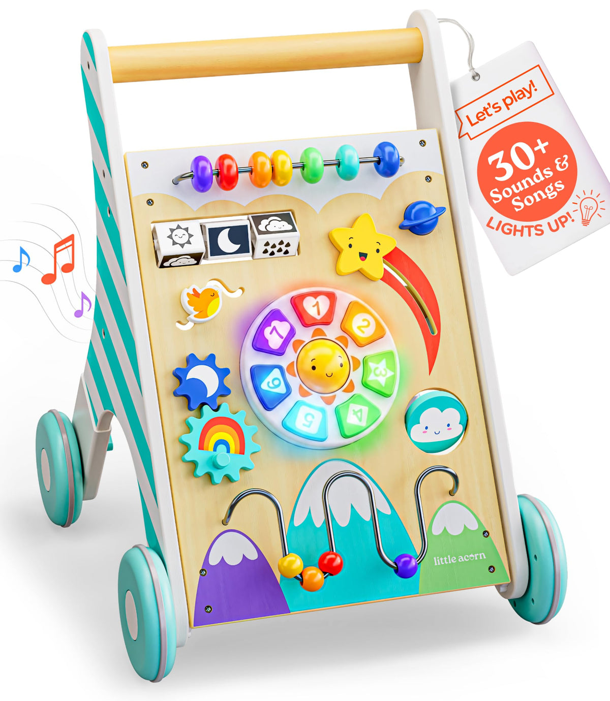 Wooden Baby Walker with Music & Lights D858