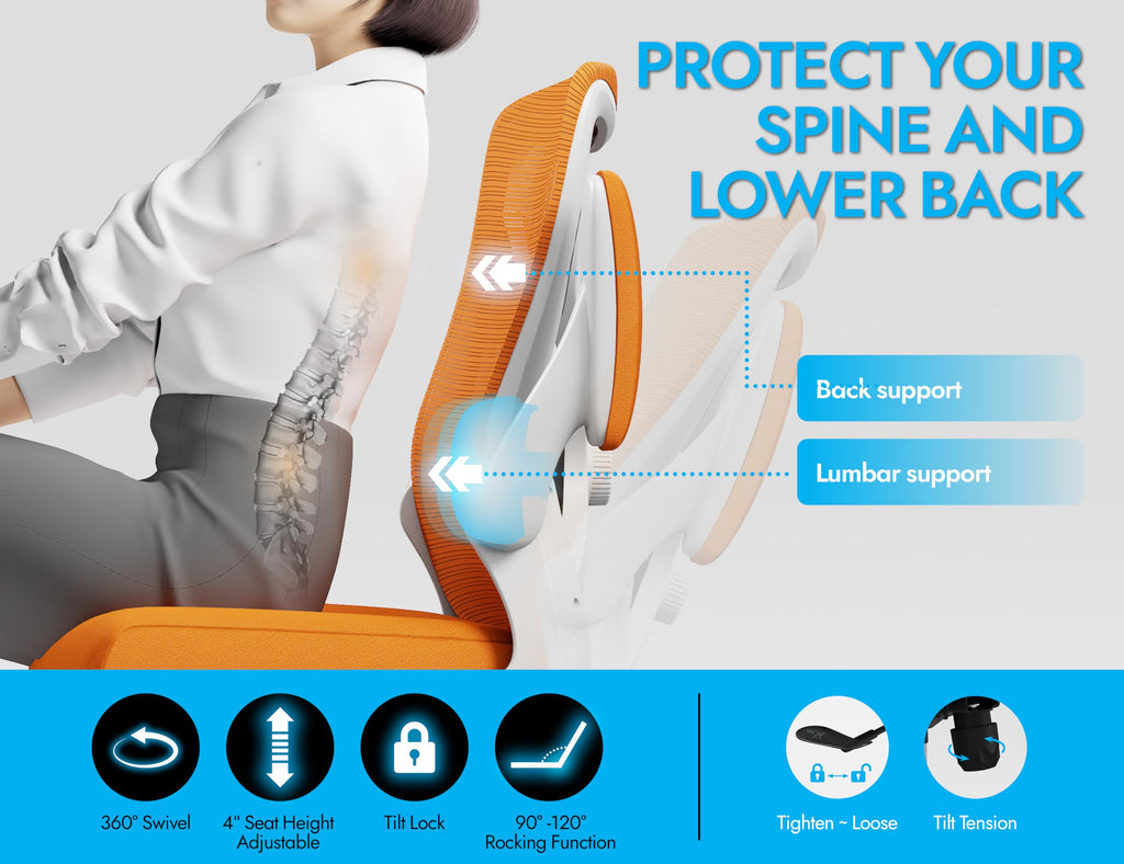 Mesh Ergonomic Office Chair with Lumbar C83560