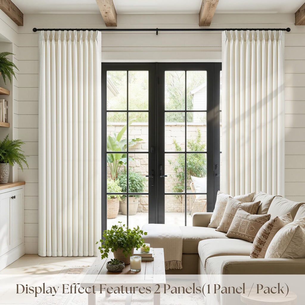 70 Inch Pinch Pleated Semi Sheer Curtains K891