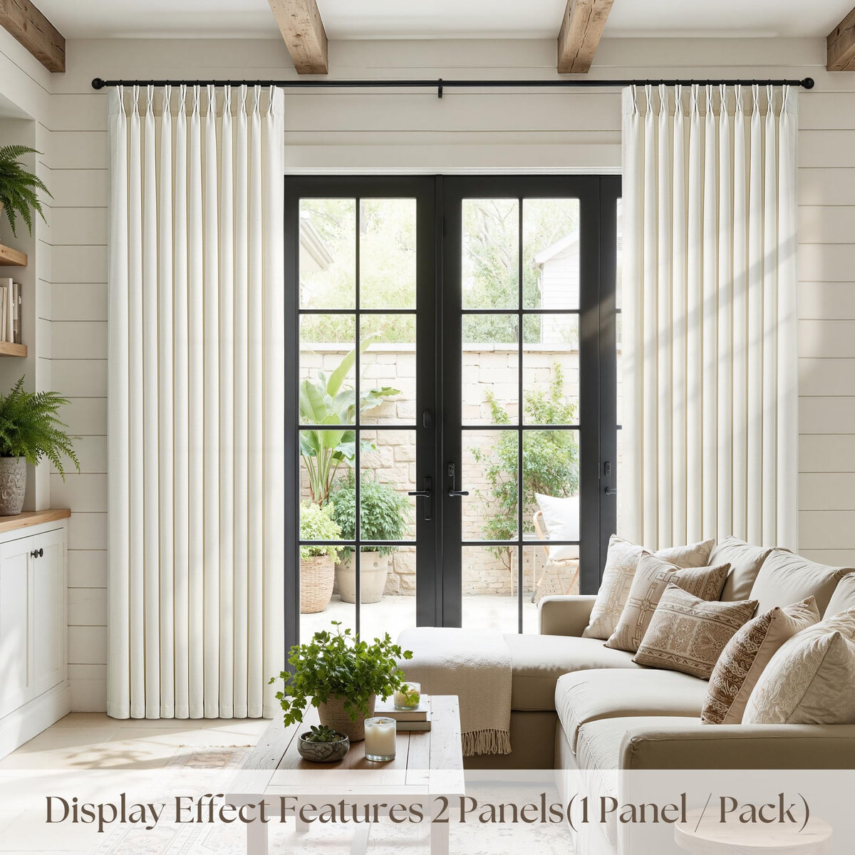 70 Inch Pinch Pleated Semi Sheer Curtains K891