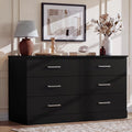 6 Drawer Dark Black Dresser A932