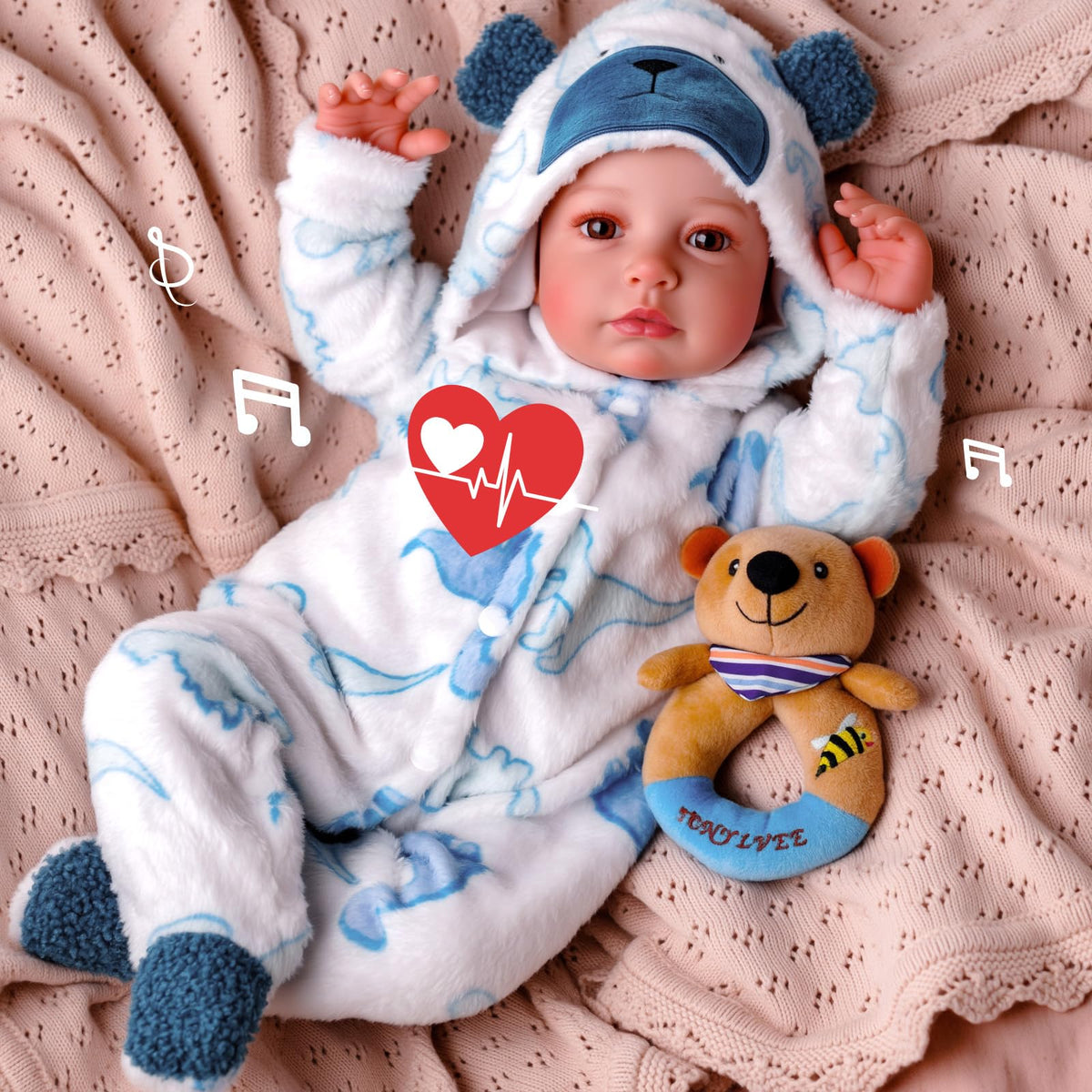 Reborn Baby Dolls with Breathing, Heartbeat, Coos & Conversation J7780