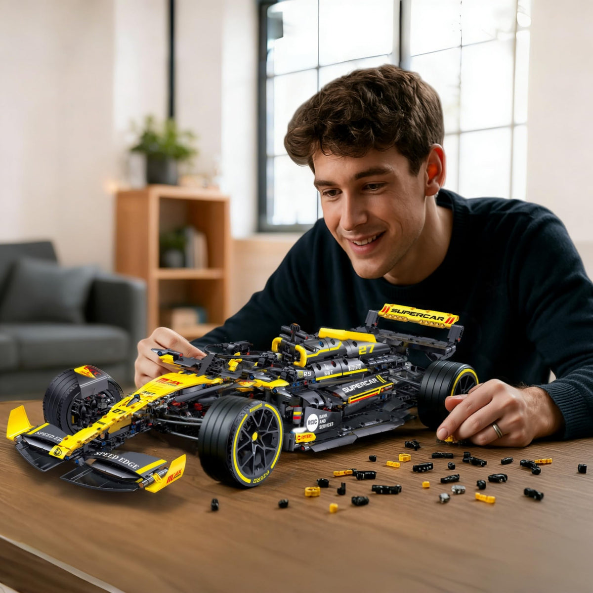 1:8 Scale 1650+ PCS Racing Car Building Kit K6826