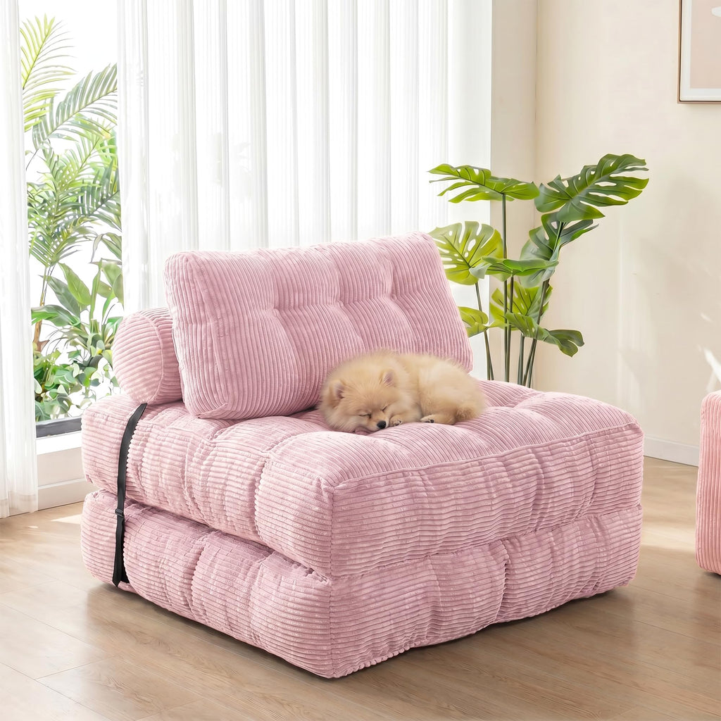 3-in-1 Folding Sofa Bed Convertible Futon Chair C6343