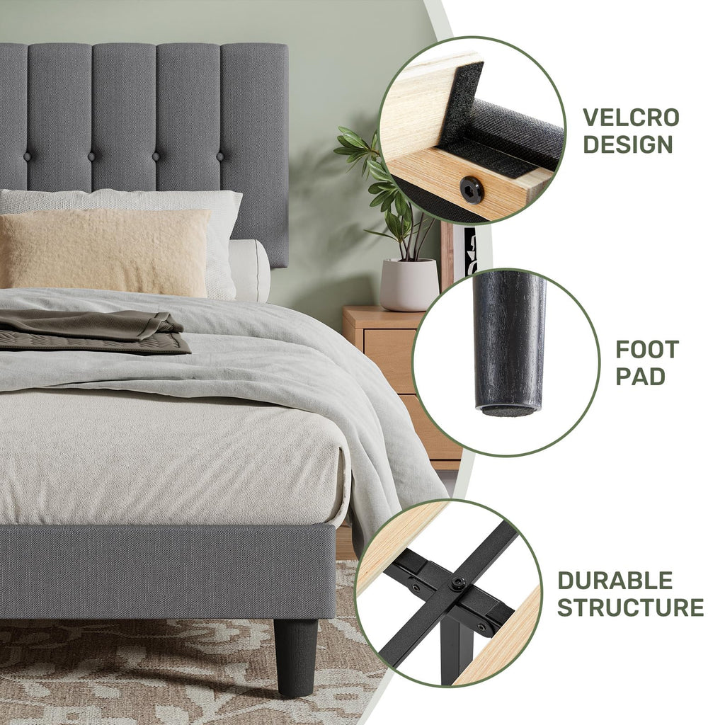 Queen Size Bed Frame with Headboard G46261