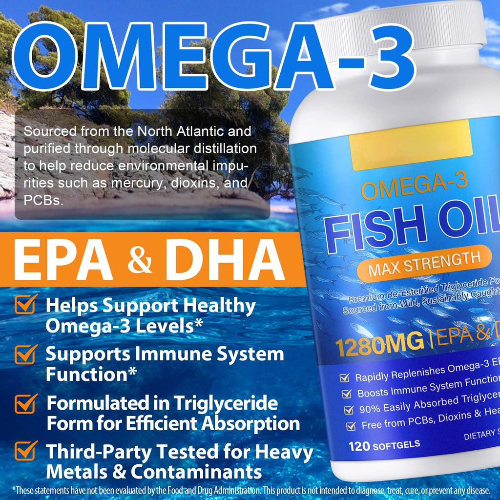 Fish Oil Omega 3 Softgels 120 Softgels Y9371