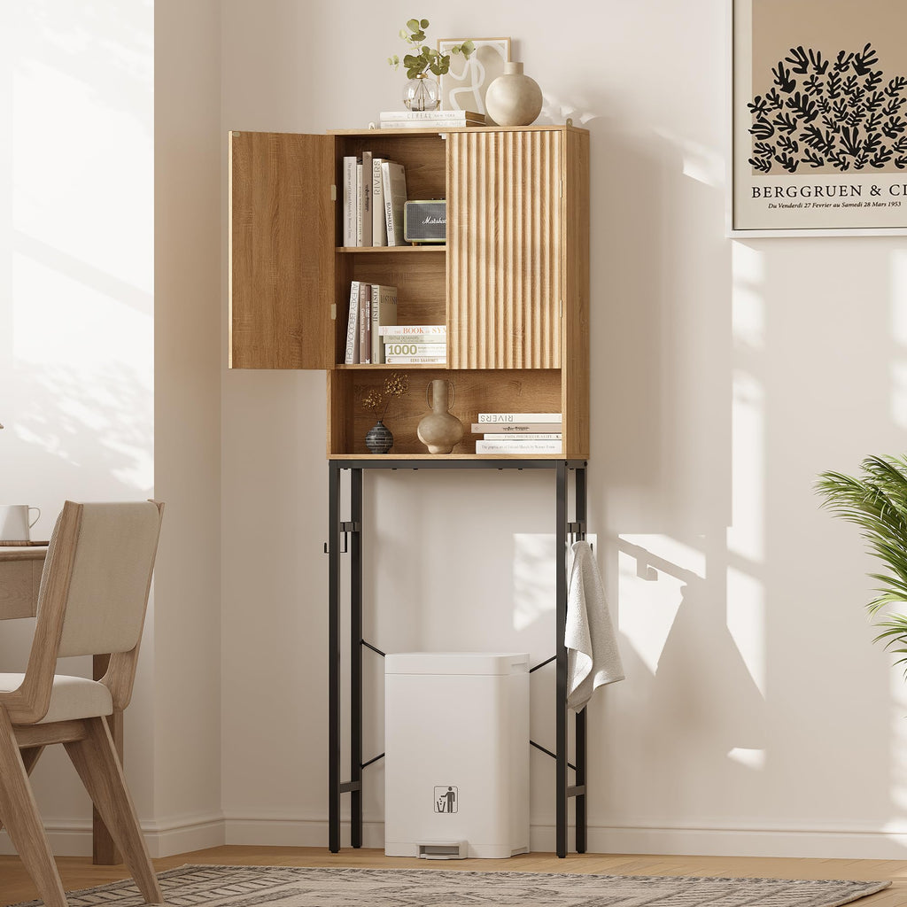 Freestanding Tall Wood Over The Toilet Storage Cabinet S53838