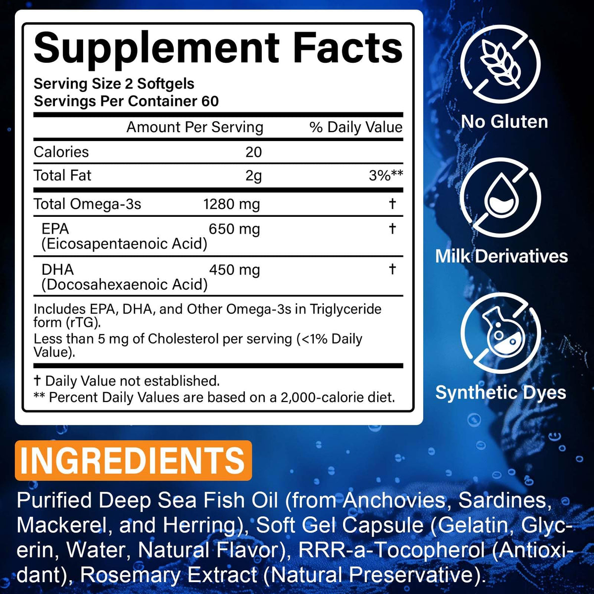 Fish Oil Omega 3 Softgels 120 Softgels Y9371