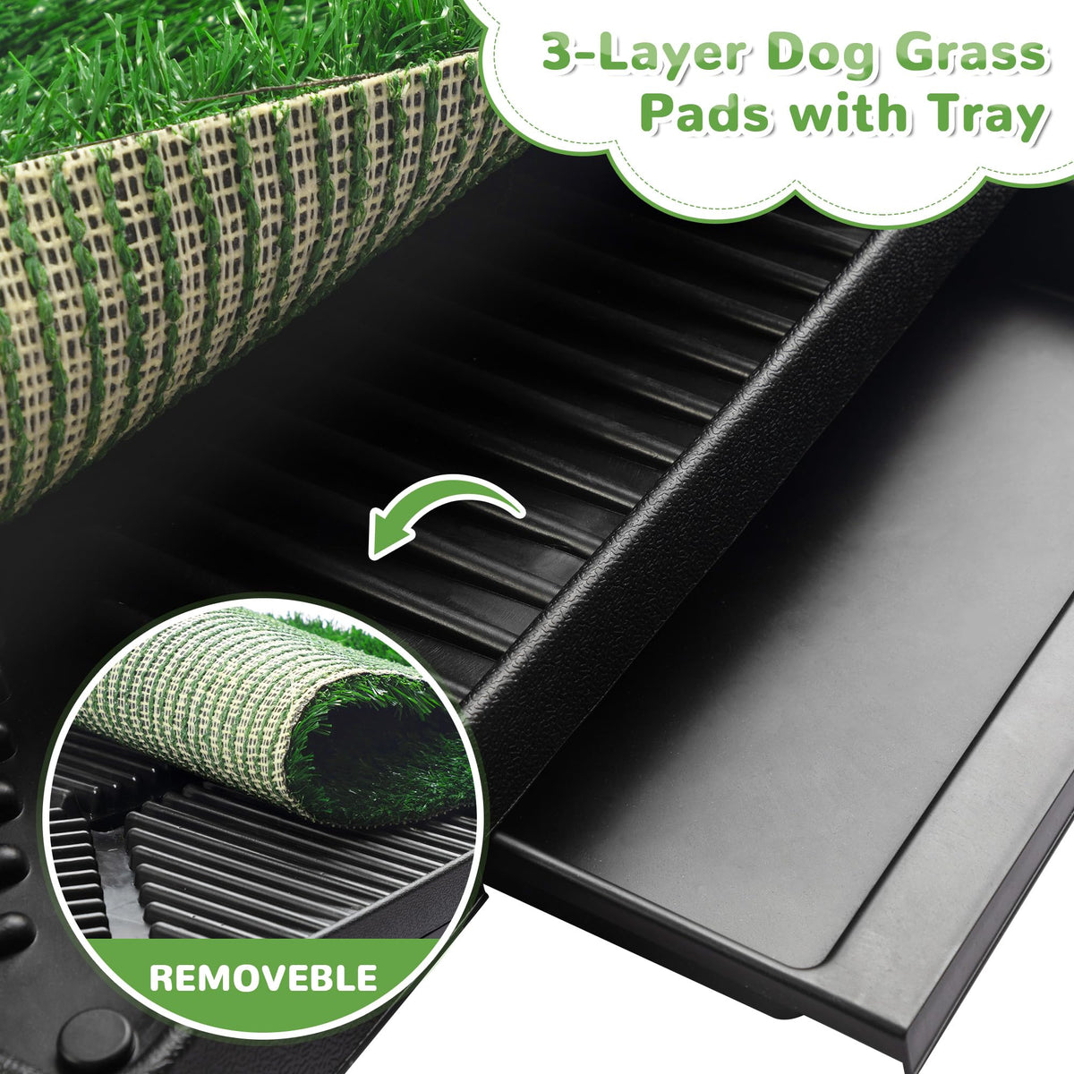 Dog Grass Pad with Tray X3318