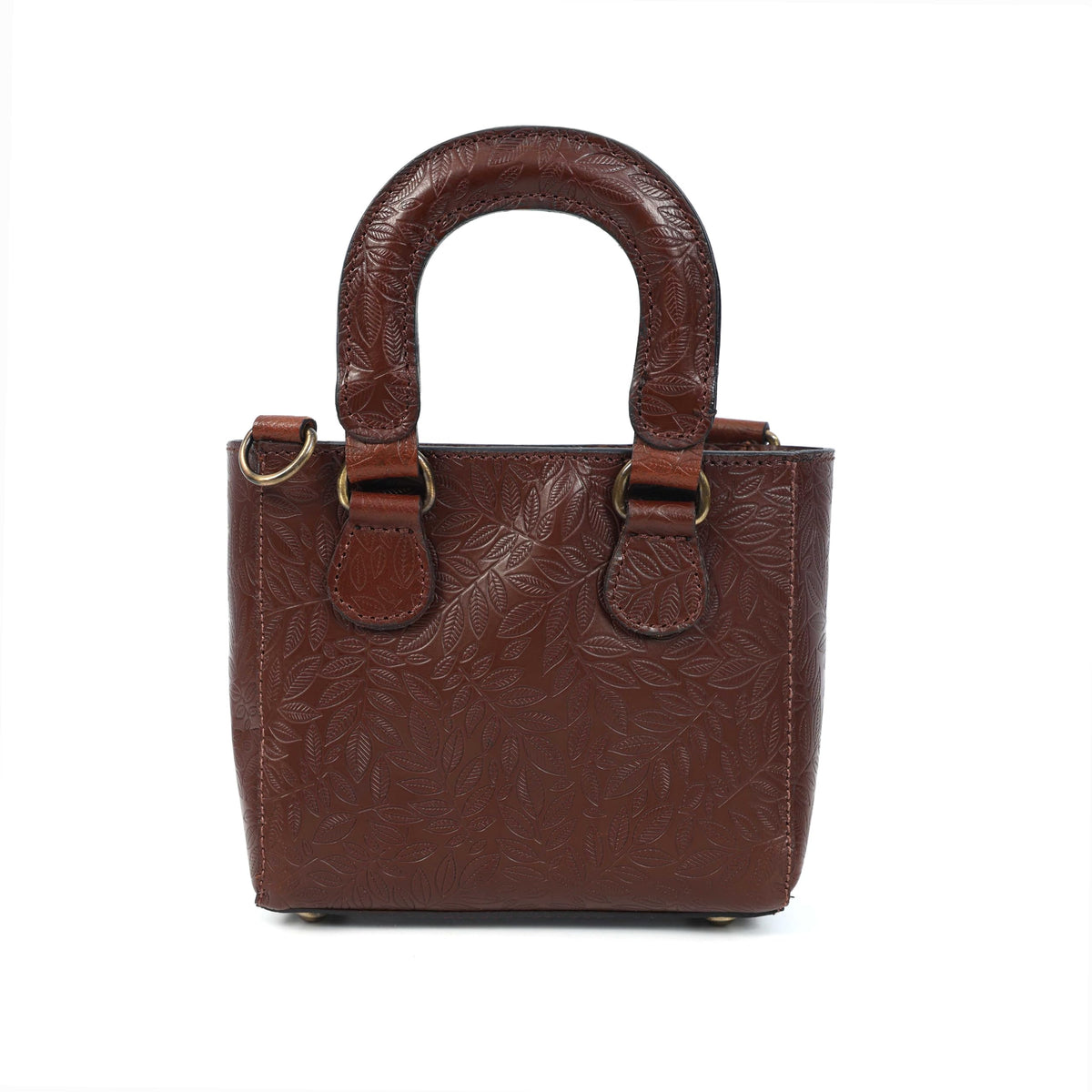 Genuine Leather Mini Tote Crossbody Bag D218805