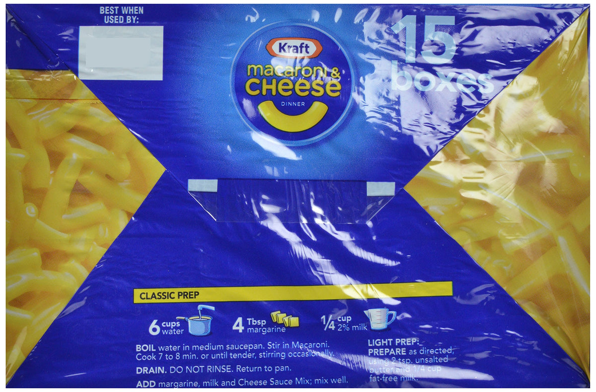 Macaroni & Cheese Dinner 7.25 oz 15 Pack S3762