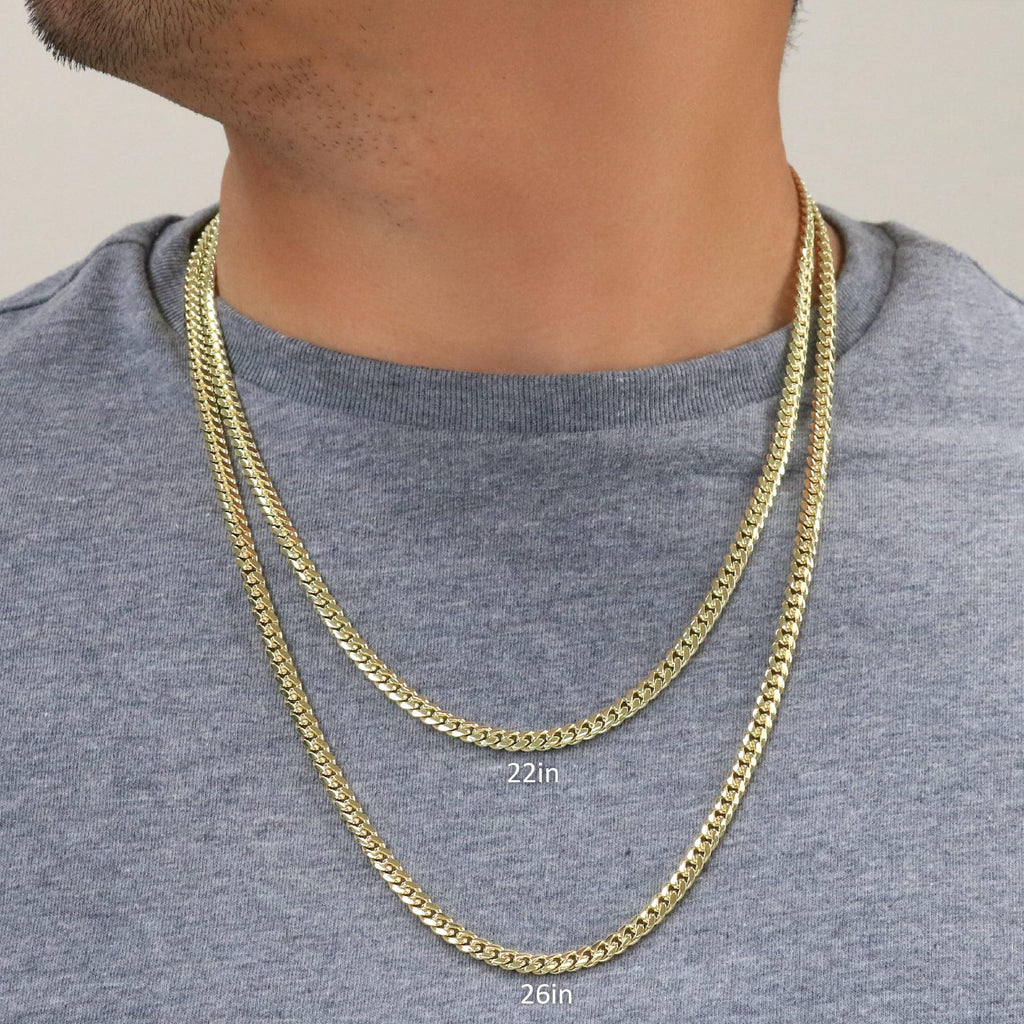 18k Yellow Gold Cuban Link Chain Necklace O147796