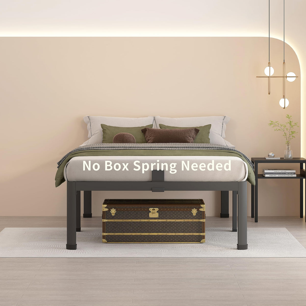 18 Inch Twin XL Bed Frames with Round Corner Leg E990281