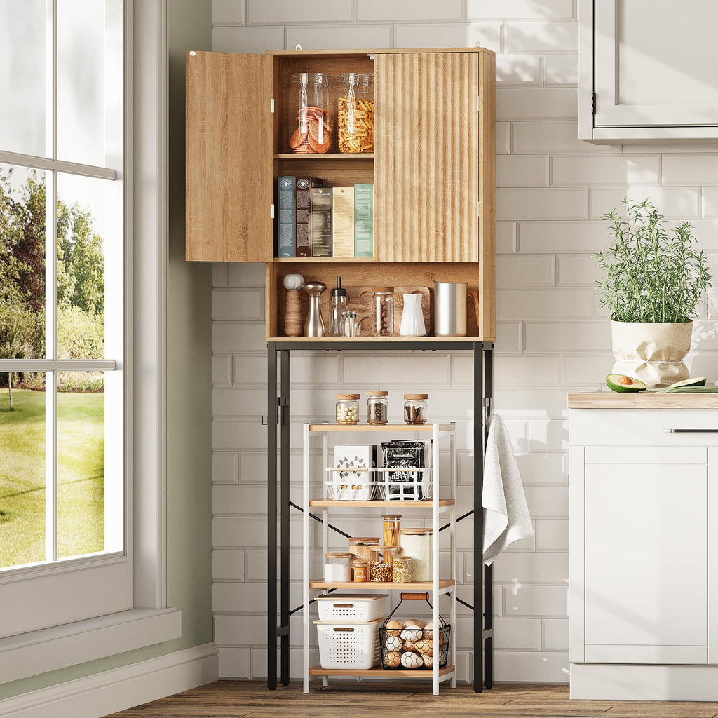 Freestanding Tall Wood Over The Toilet Storage Cabinet S53838