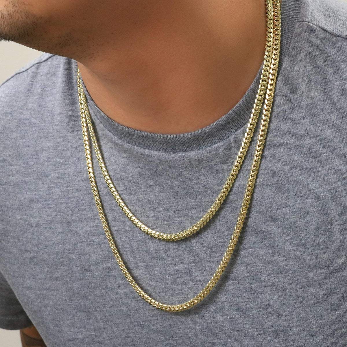 18k Yellow Gold Cuban Link Chain Necklace O147796