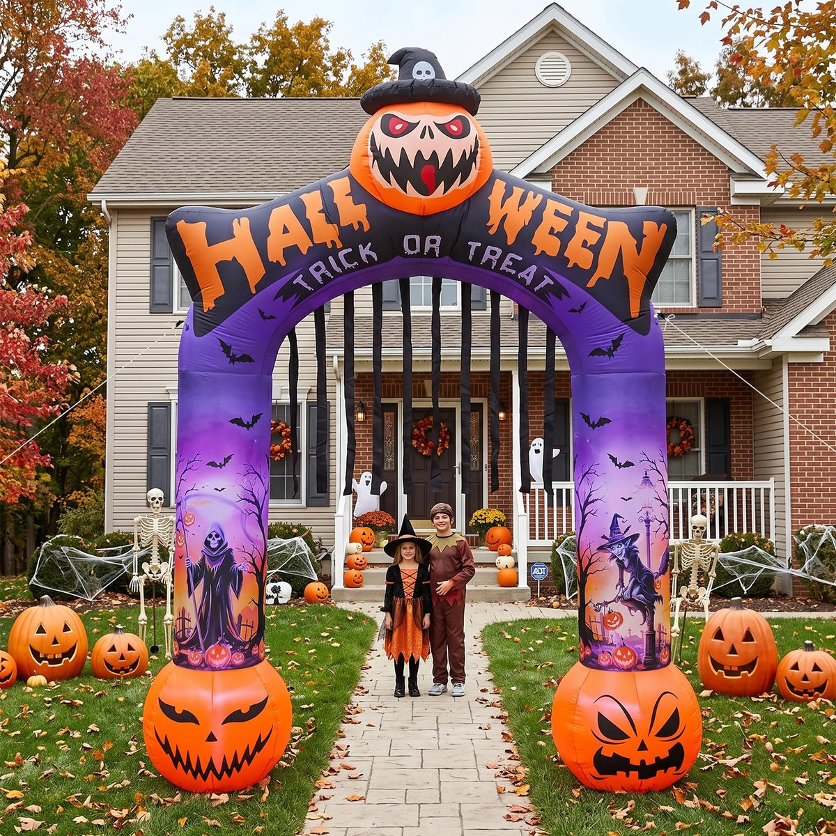 10 FT Halloween Inflatable Archway with LED Lights S535547