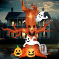 8FT Halloween Inflatable Tree with Ghost Pumpkin and Tombstone Y185010