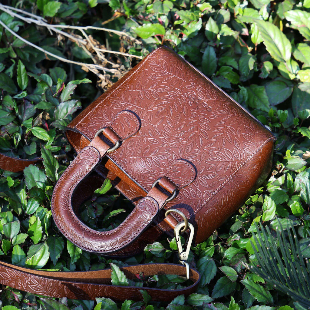 Genuine Leather Mini Tote Crossbody Bag D218805